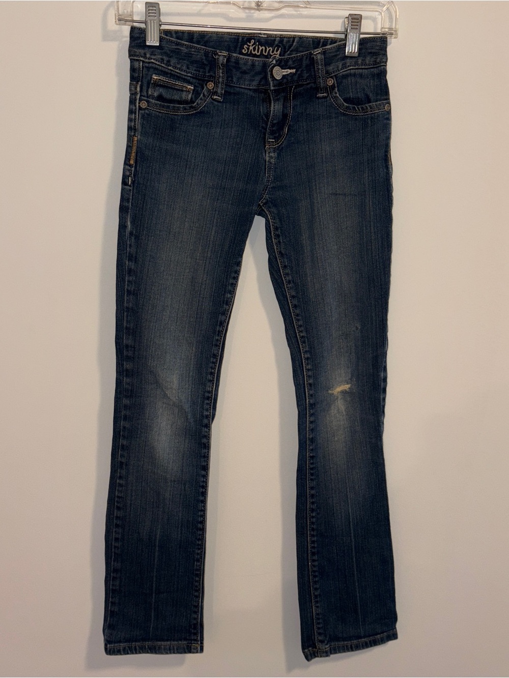 Girl’s Youth Skinny Dark Blue Jeans 10 Regular